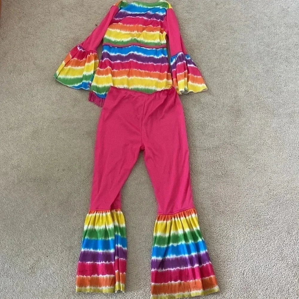 Flower power hippie costume size 8 to 10